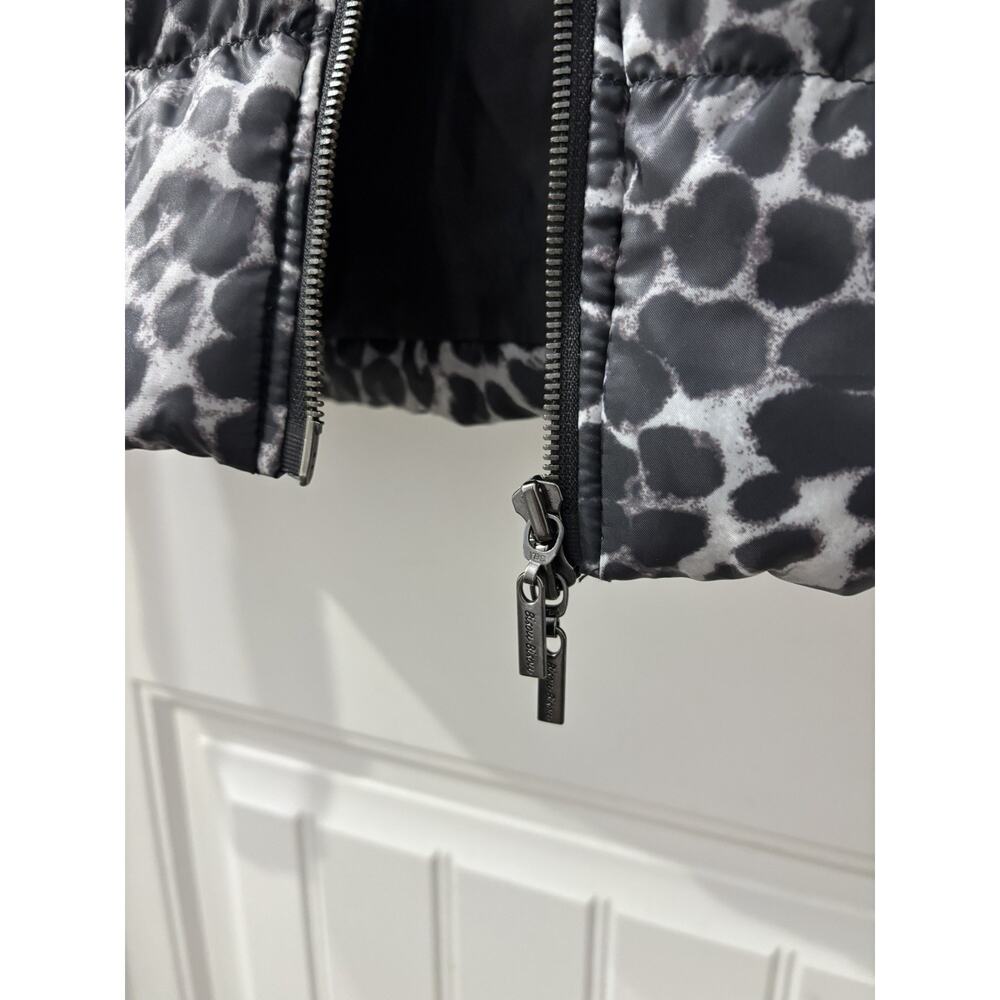 Puffer Jacket Animal Print Bisou Bisou Women’s Size M black/white - Picture 9 of 11